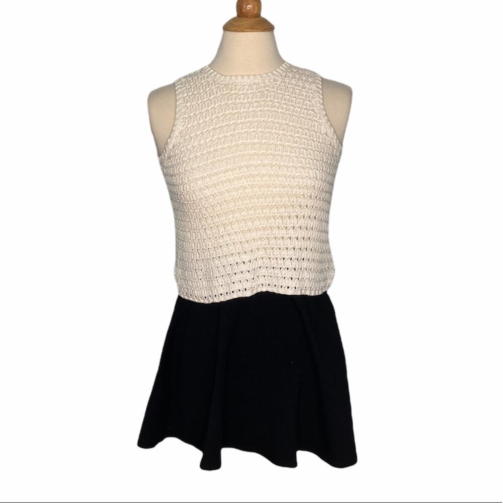 Forever 21 Black Mini Skater Circle Skirt Minimalist Neutral Basic Closet Staple
